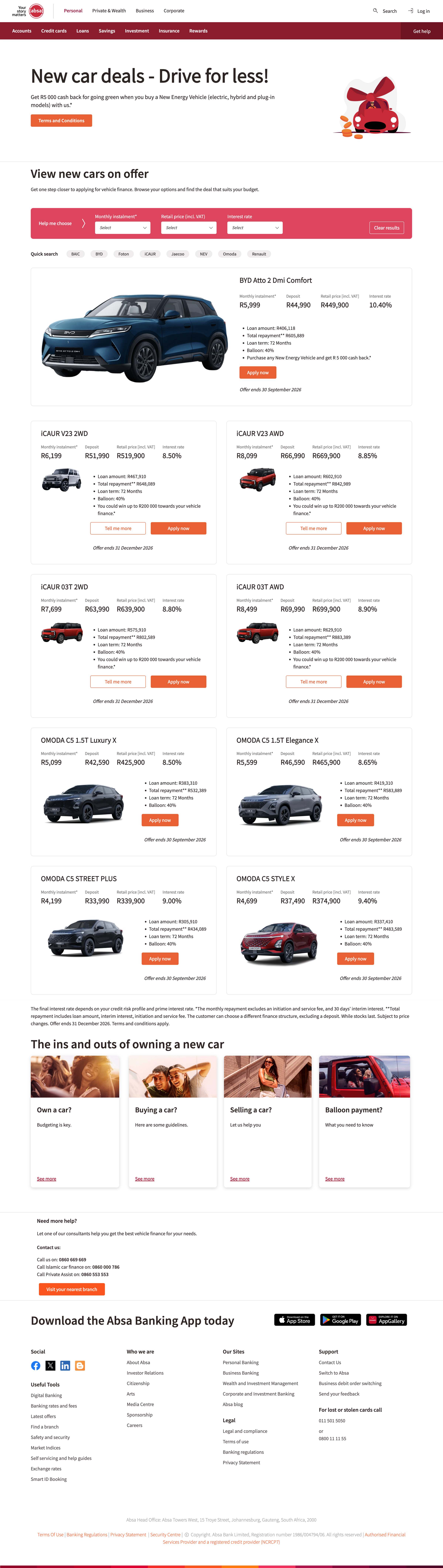 New car deals