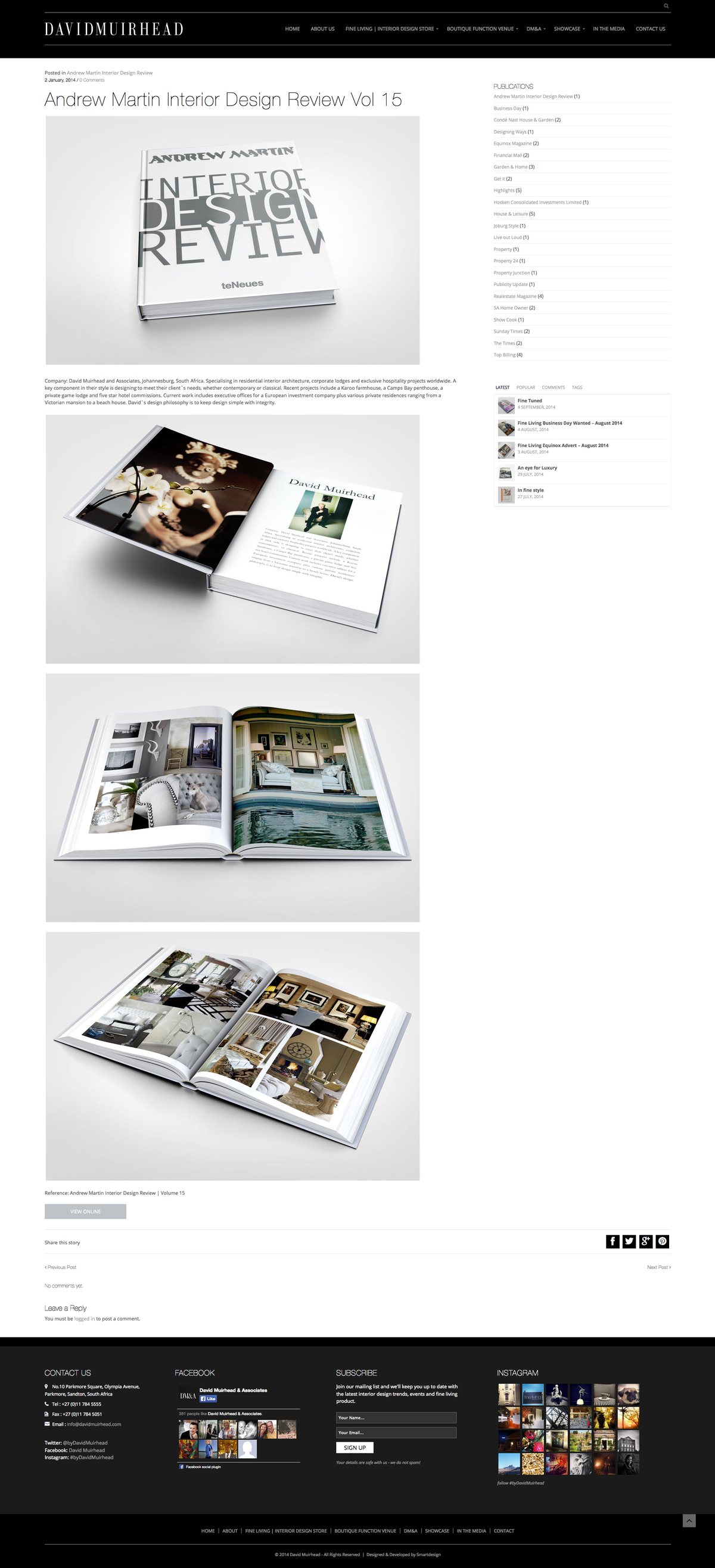 Andrew Martin Interior Design Review. One press feature.