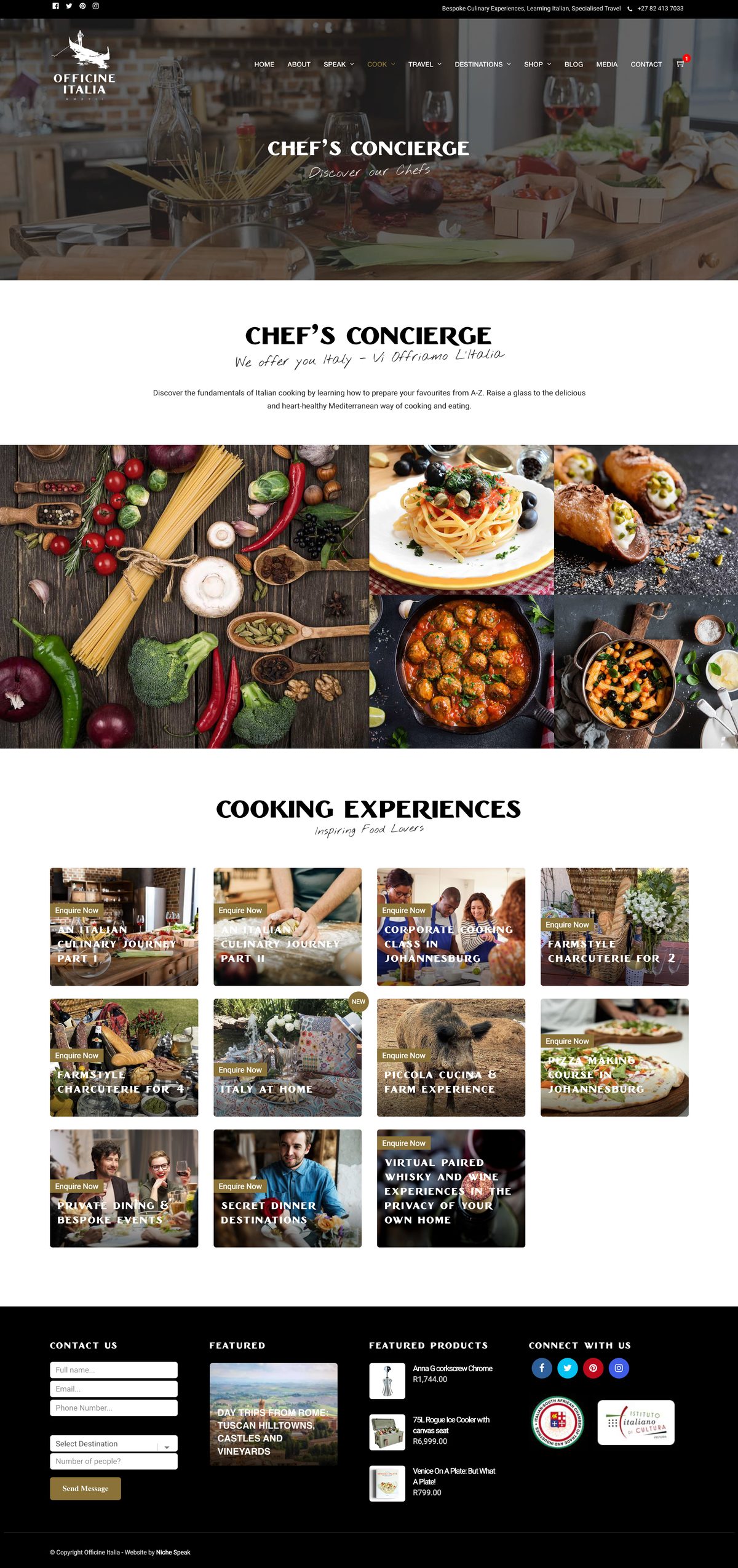 Cook. Chef's Concierge, Italian cooking fundamentals A–Z.