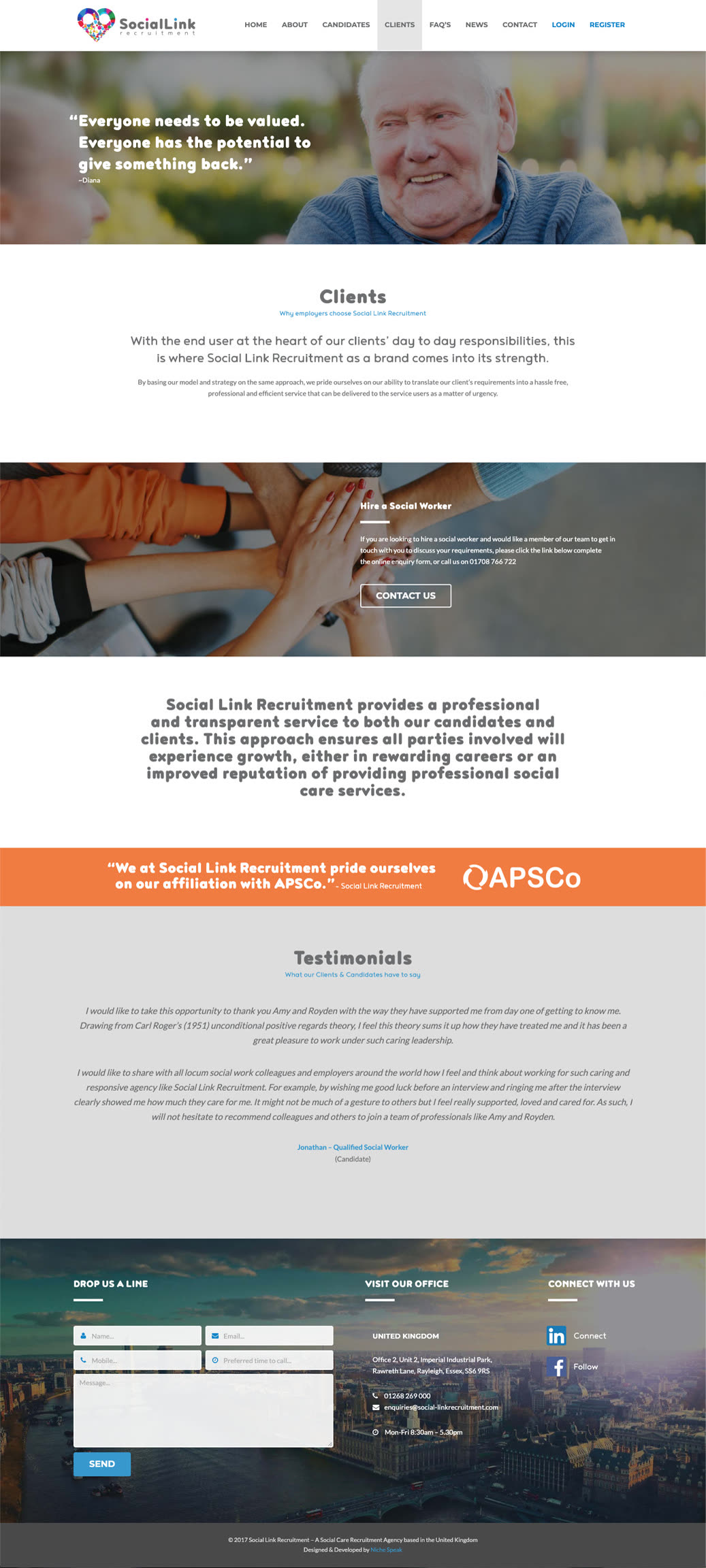 Clients. Hire a Social Worker, candidate testimonials.