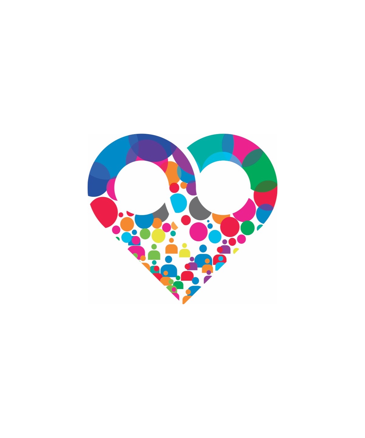 The Social Link heart mark: clustered dots in many colours forming a heart.