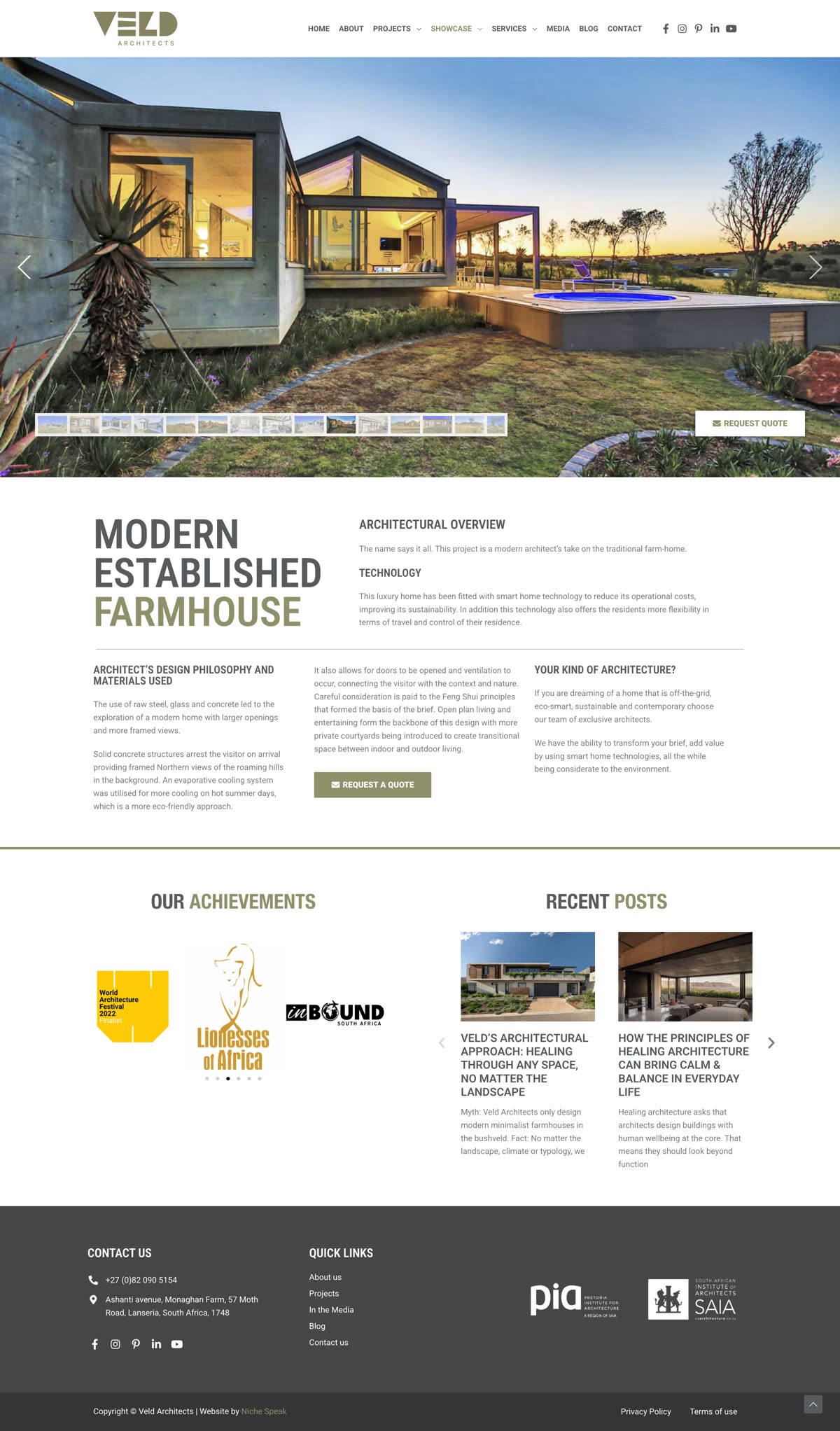 Modern Established Farmhouse, alternate angle.